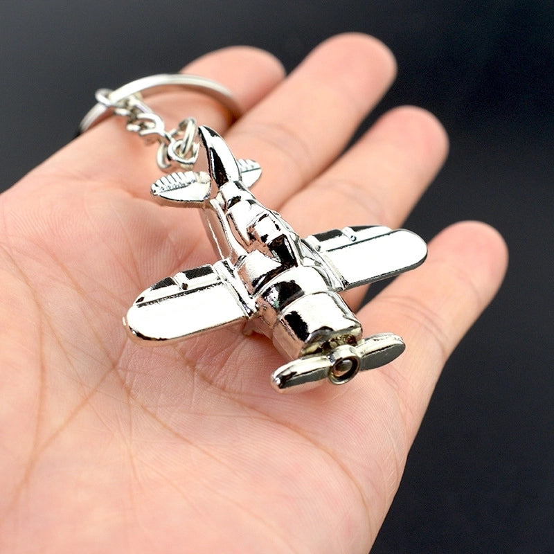 Elegant Minimalist Airplane Zinc Alloy Unisex Women’s Keychain