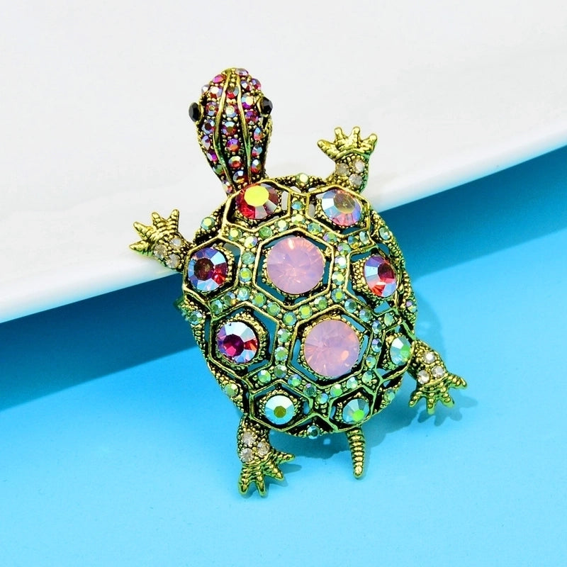 Classic Style Pin Tortoise Metal Rhinestone Women’S Brooches