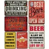 6pcs - Beer - Vintage Metal Signs(8*12Inch/12*16Inch) - Bar