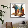 Diamond Painting-DIY Full Round Drill Autumn Bear(40*40 CM)