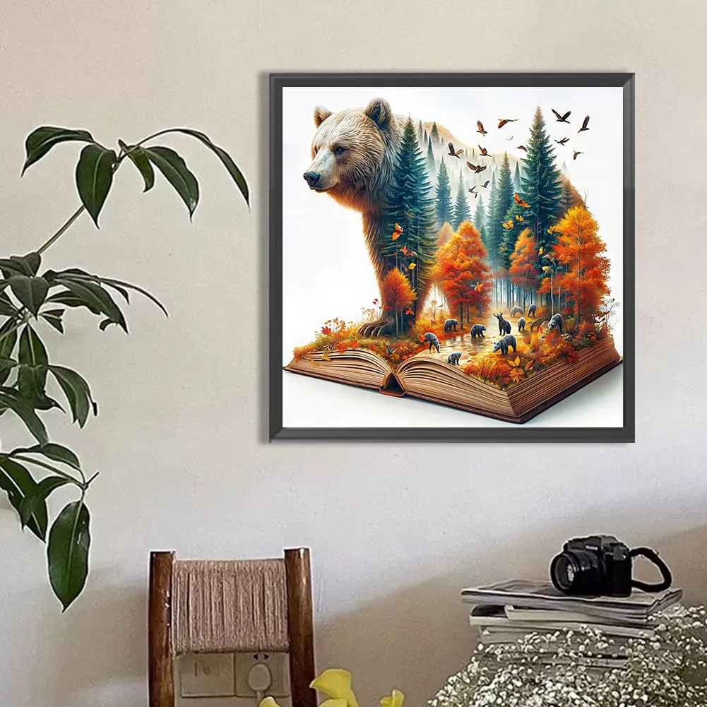 Diamond Painting - Full Round Drill - Autumn Bear(Canvas|40*40cm)