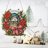 Christmas House DIY 2D Flat Acrylic Double Sided Diamond Painting Hanging Pendant