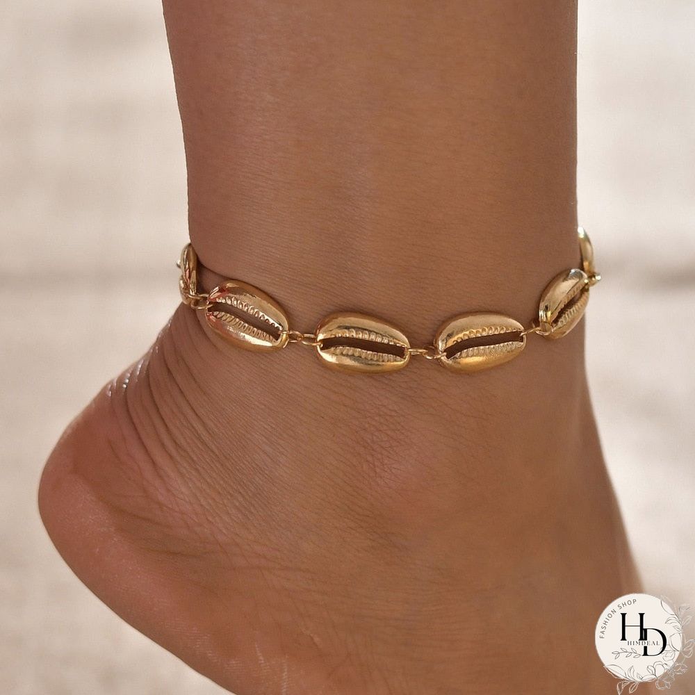Female Bohemian Shell Heart Summer Anklets For Women Tortoise Ankle Bracelets Girls Barefoot on Leg Chain Jewelry Gift