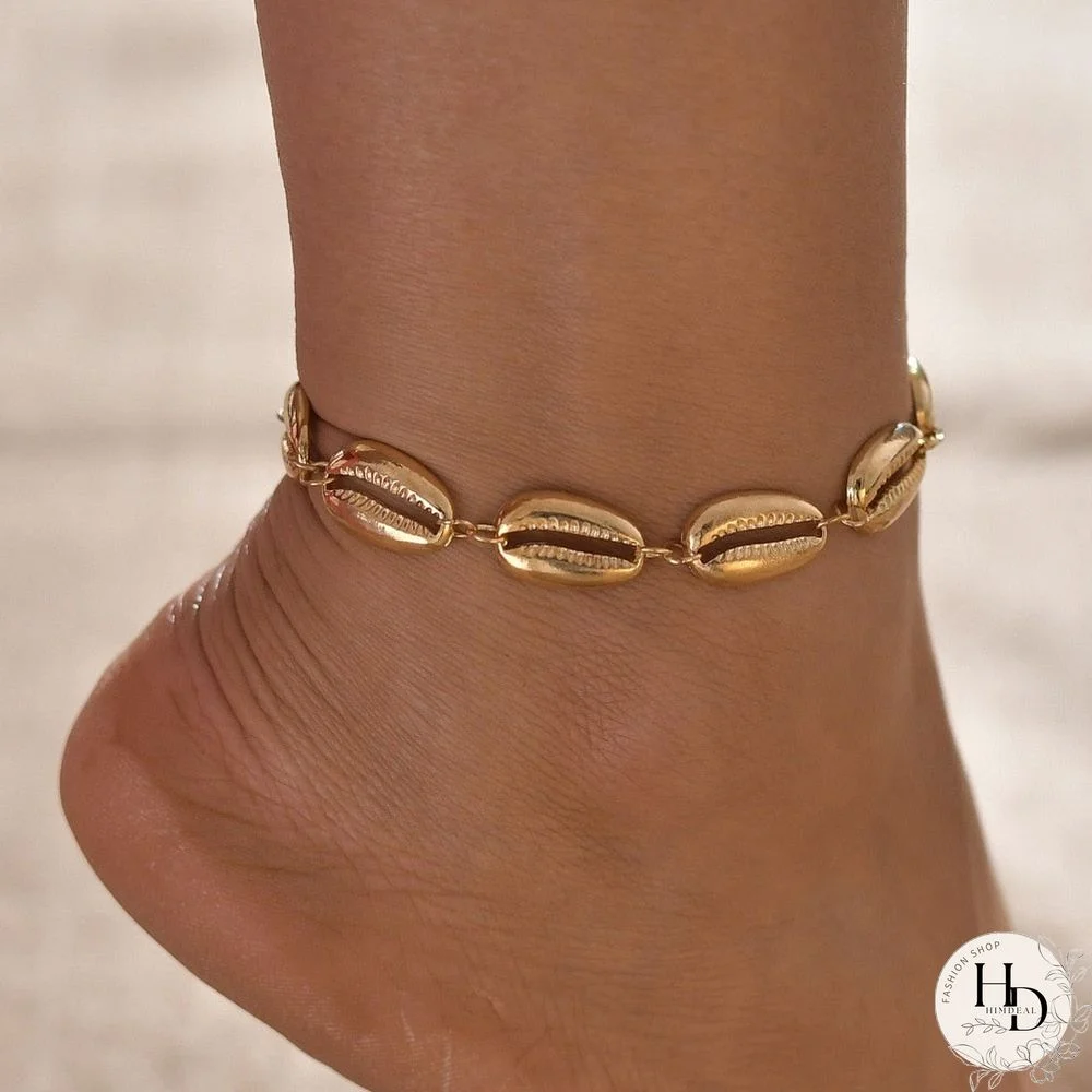 Female Bohemian Shell Heart Summer Anklets For Women Tortoise Ankle Bracelets Girls Barefoot on Leg Chain Jewelry Gift