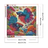 Diamond Painting -DIY Round Drill Fighting Fish in the Flower Bushes(40x40cm)