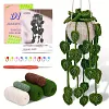 Green Grass Plants Crochet Kit for Beginners, Hanging Potted Plants Crochet Starter Kit with Step-by-Step Tutorials Complete Crochet Kit for Beginners Decoration