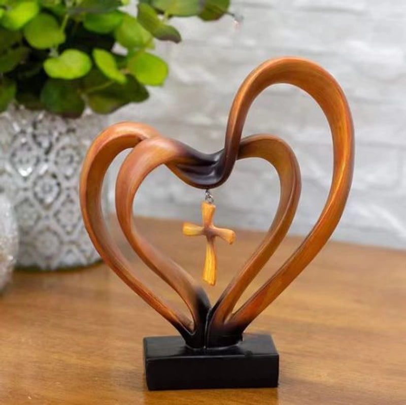 Minimalist Heart Shape Resin Ornaments Artificial Decorations
