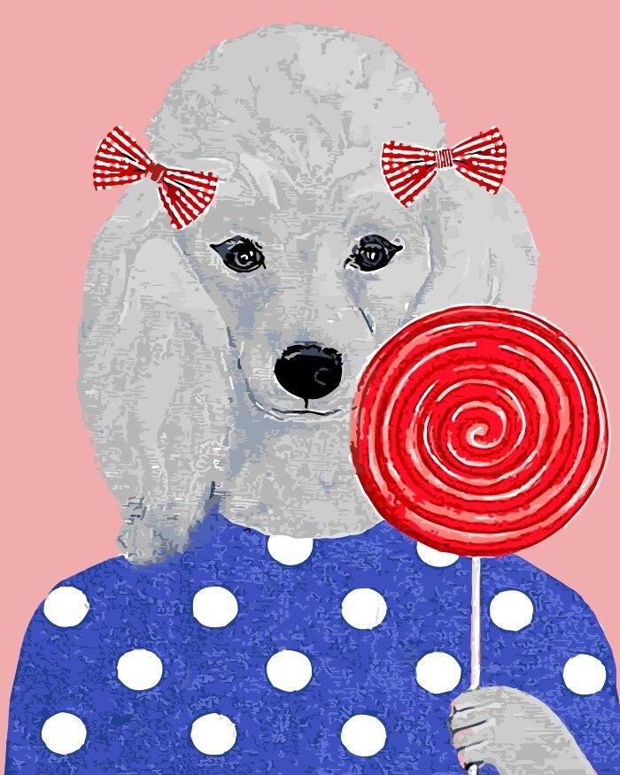 

Sharpei dog lollipop – Paint By Numbers - 40*50CM, 501 Original
