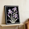 DIY Pearl Painting Iris with Frame for Home Wall Decor(30x40cm)