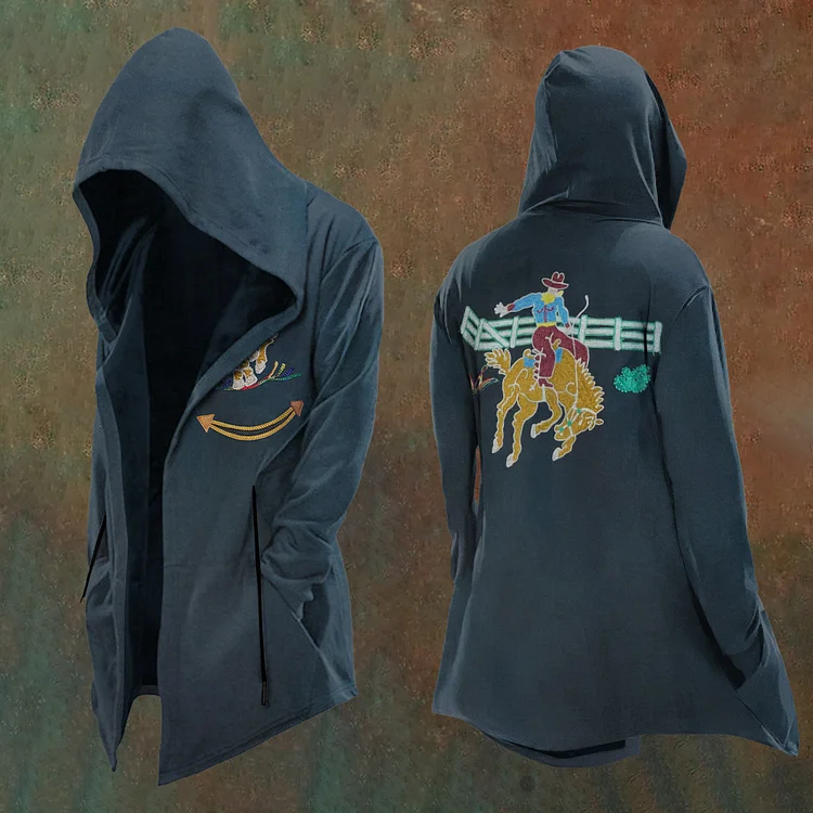 Comstylish Vintage Western Horse Pattern Women'S Hooded Jacket