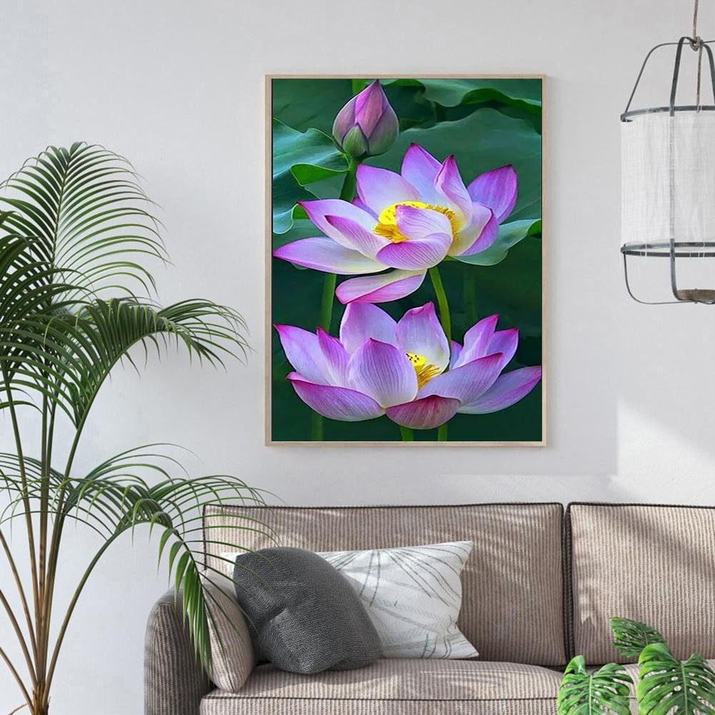 Full Round Diamond Painting Lotus