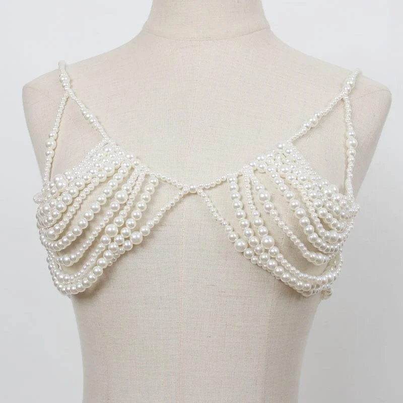 Fashion Handmade Adjustable Pearl Body Chain