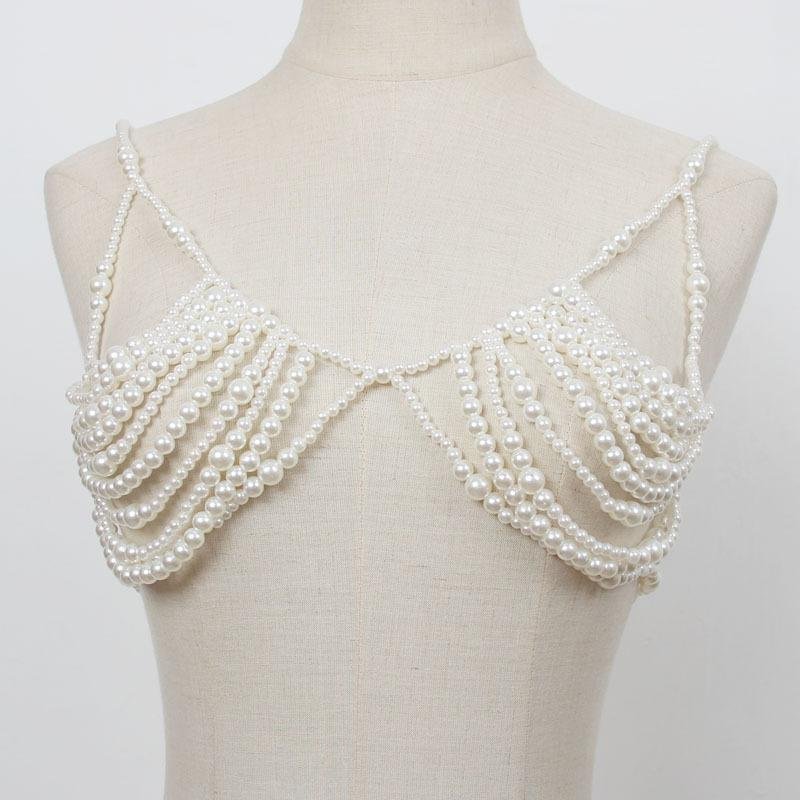 Fashion Handmade Adjustable Pearl Body Chain