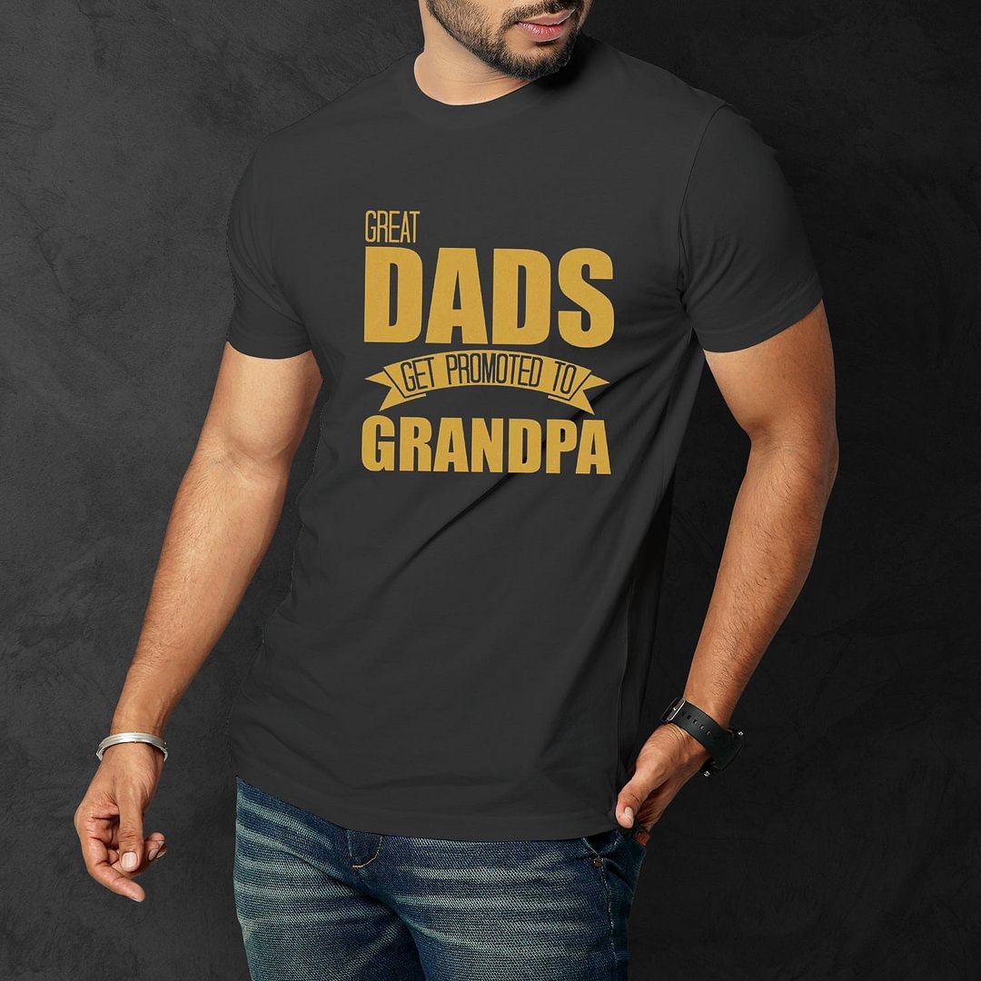 Funny Graphic Dad T-shirts Men's Dad Promotion Graphic Tee