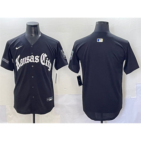 Youth Kansas City Royals Black "Gothic Crown Edition" Vapor Premier Limited Stitched Baseball Jersey