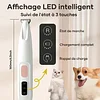 Tondeuse à poils d'animaux avec lumière LED