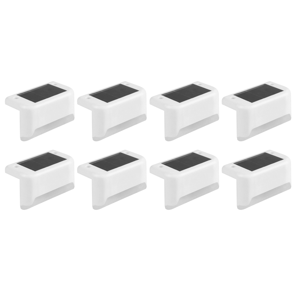 

8pcs LED Solar Path Stair Fence Waterproof Step Deck-Solar Light, 501 Original
