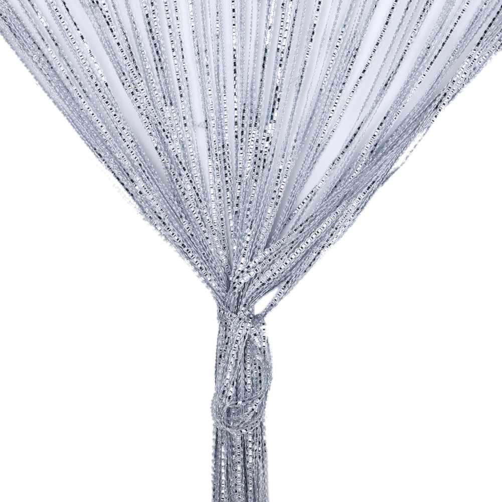 

1M*2M Silver Leather Line Curtain String Door Window Decor, Silver gray, 501 Original