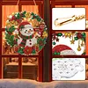 Diamond Painting Snowman Wreath Ornament Hanging Decor 9.45x9.45in