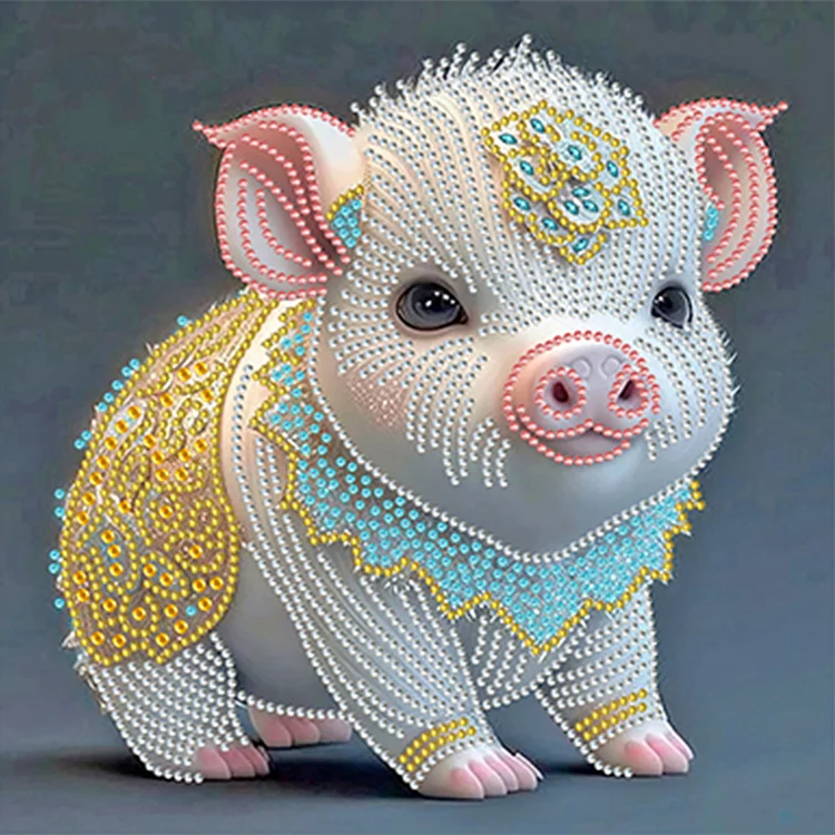 Chinese Zodiac - Pig 30*30CM(Canvas) Special Shaped Drill Diamond Painting gbfke