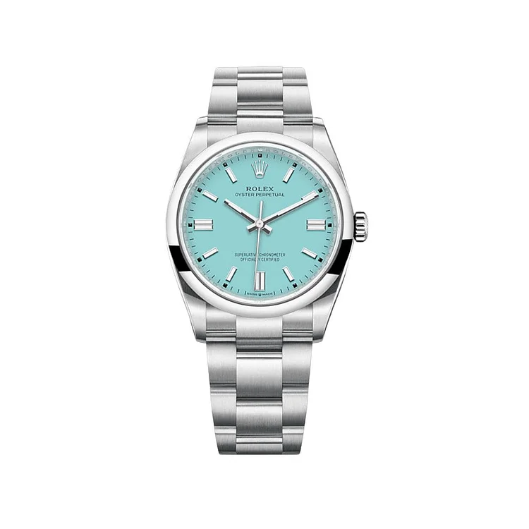 Rolex Oyster Perpetual 126000 Stainless Steel Baby Blue Dial