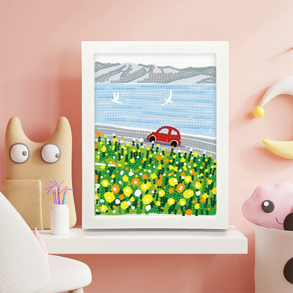 DIY Landscape Full Drill Diamond Painting for Beginners(Canvas|15*20cm)【with Plastic Frame】