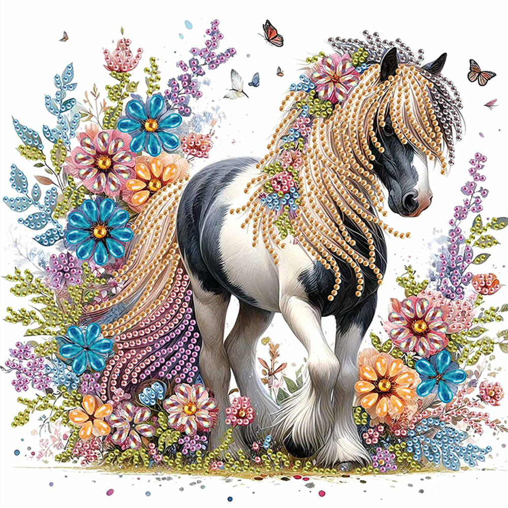 Horse 30*30cm(canvas) special shaped drill diamond painting