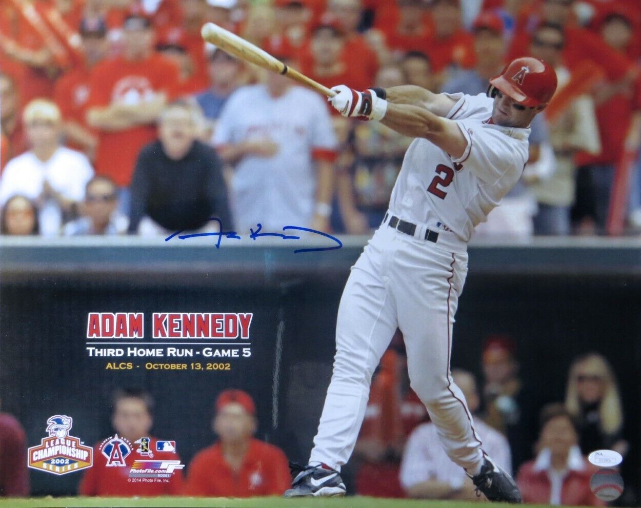 Adam Kennedy Signed Autographed 16X20 Photo Poster painting Angels 2002 World Series JSA