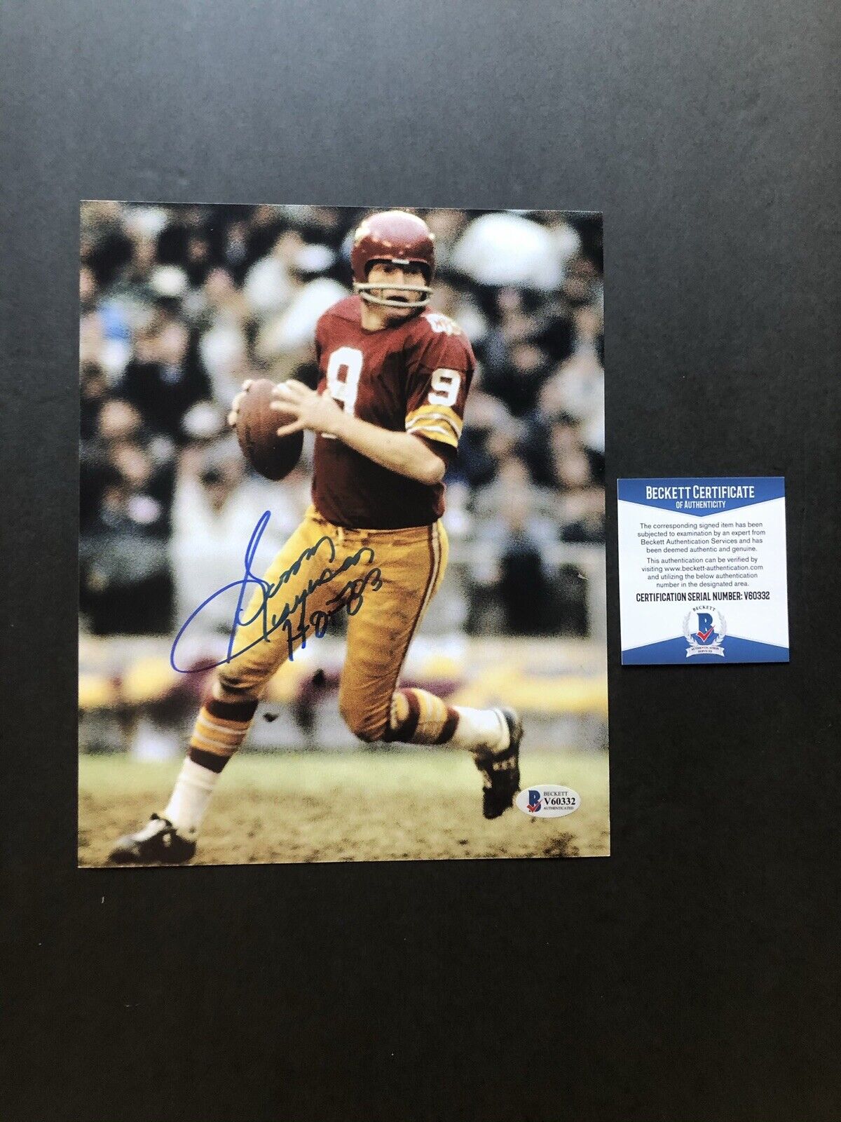 Sonny Jurgensen Hot! signed autographed Redskins 8x10 Photo Poster painting Beckett BAS coa