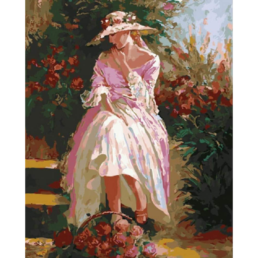 

30*40CM-Women-Round Drill Diamond Painting, 501 Original