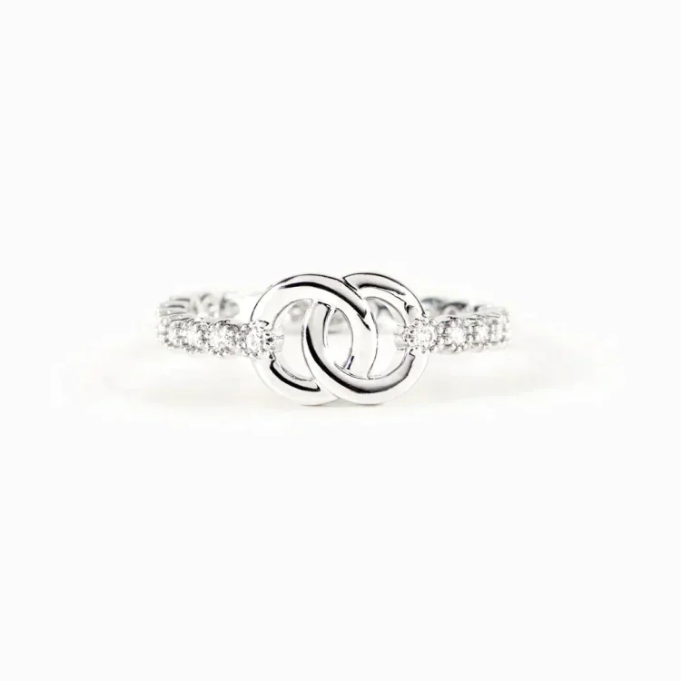 S925 Mother & Daughter Interlocking Ring