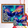 Northern Lights Wolf - 11CT Counted Cross Stitch - 50*40cm - Natural