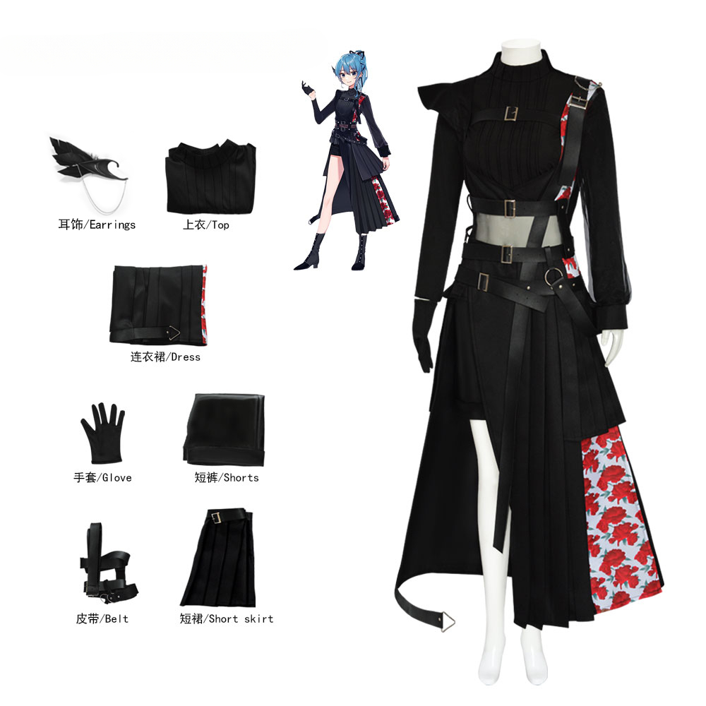 [Wetrose] In Stock Suisei Hosimati 5th Anniversary 星街すいせい Hololive Cosplay Costume Wig Full Set