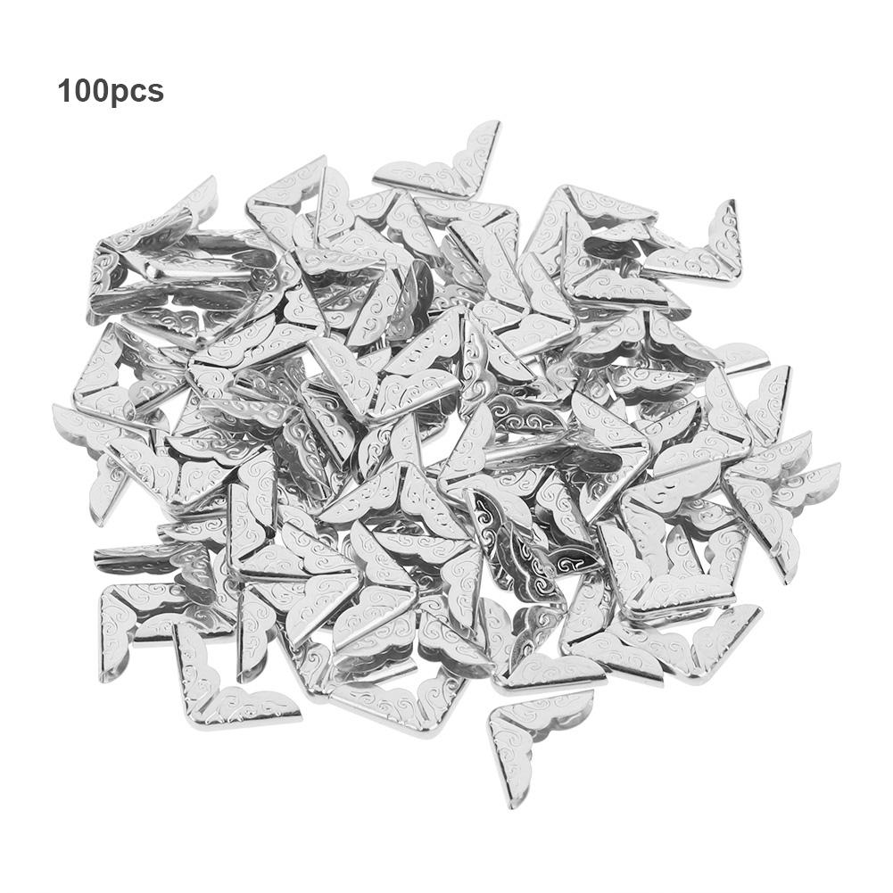 100pcs Tone Scrapbooking Albums Corner Protectors Card File Menu