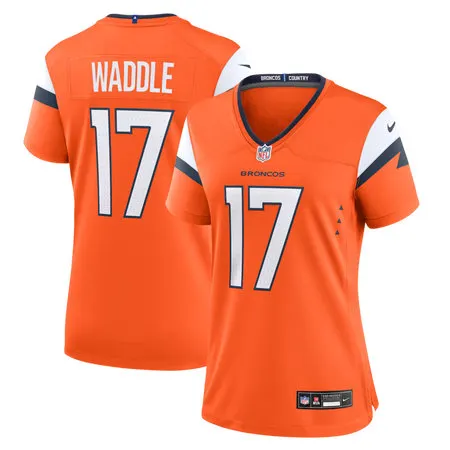 Women's Denver Broncos #17 Jaylen Waddle Nike Orange Game Jersey