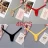 Curesgood 4PCS New Deep V Thong Women's Breathable  Line Sexy Hot Low Waist Mini Panties Bikini Bottom Thongs Female Panty Women Underwear