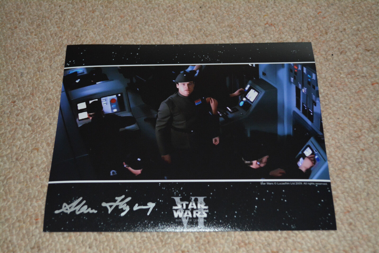 ALAN FLYNG signed autograph In Person 8x10 20x25cm STAR WARS Imp. Officer