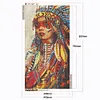 DIY Round Diamond Painting Aboriginal Women Rhinestone Home Decor Mosaic