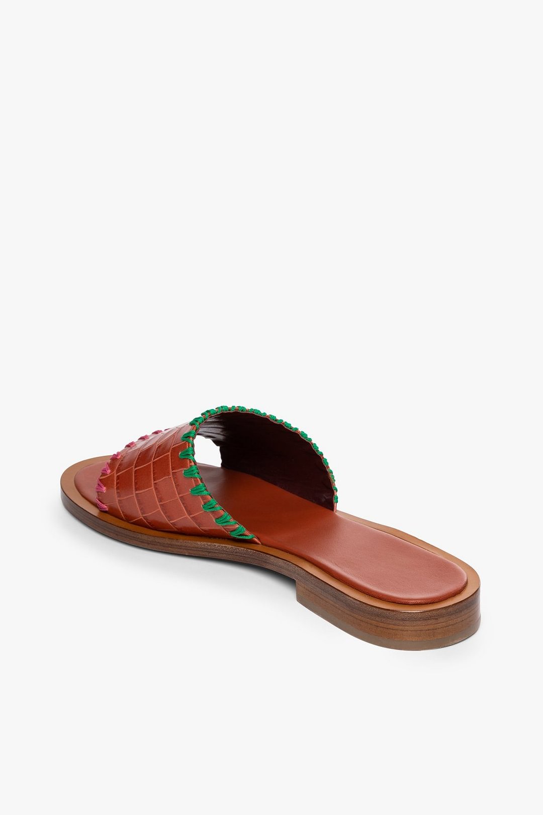 GENIE SANDAL | SADDLE CROC EMBOSSED MULTI