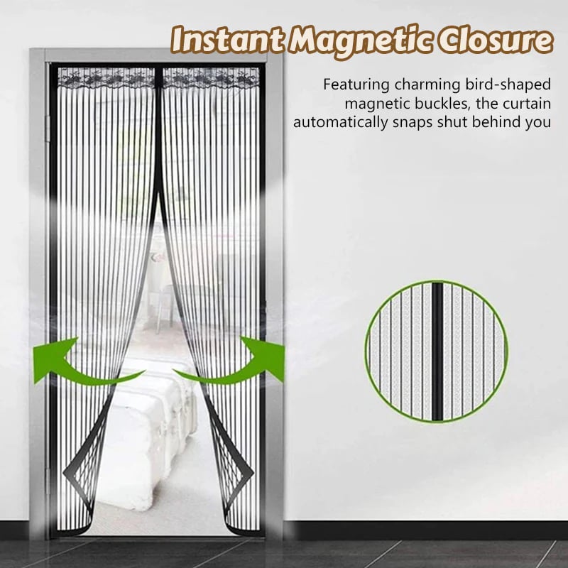 Automatic magnetic closure screen door