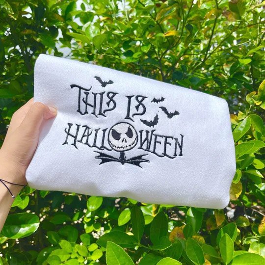 Halloween Printing Round Neck Long Sleeve Pullover