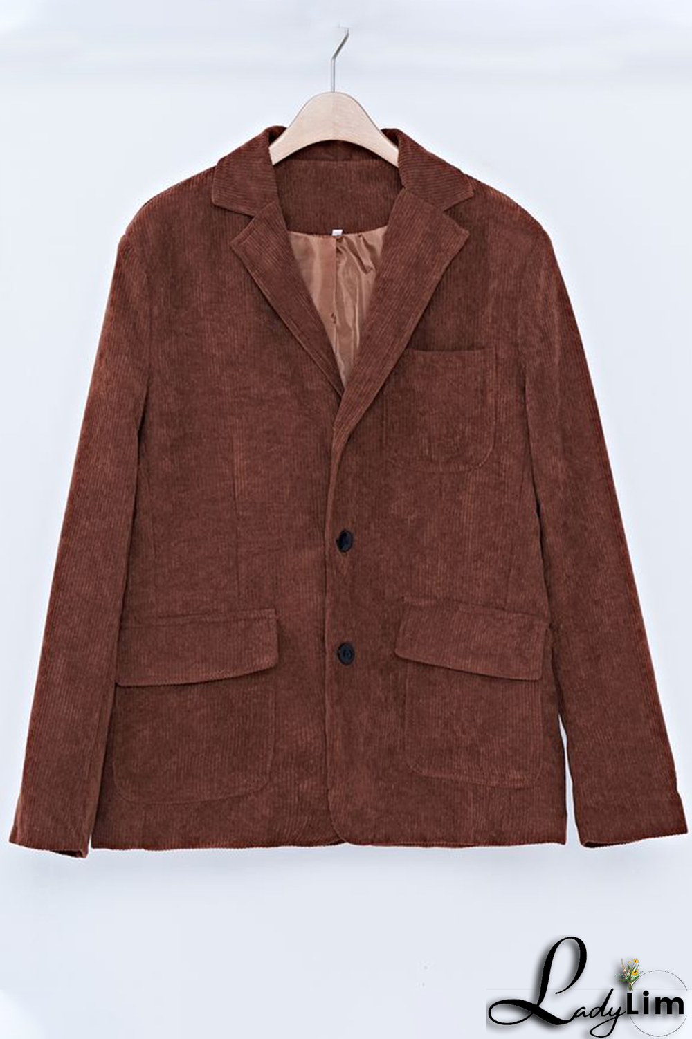 Black Casual Vintage Solid Pocket Buckle Turn-back Collar Outerwear