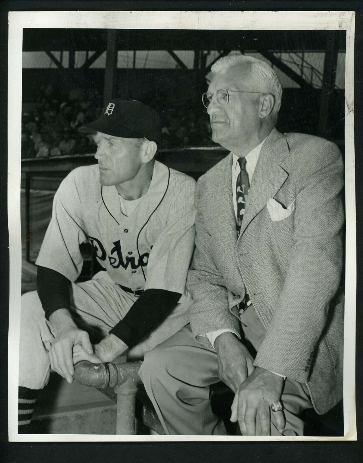 Red Rolfe & President of A.L. William Harridge 1950 Press Photo Poster painting Detroit Tigers