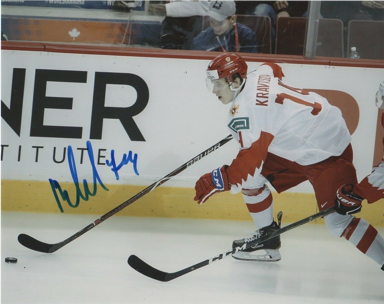 Russia Vitali Visaly Kravtsov Autographed Signed 8x10 IIHF Photo Poster painting COA #6