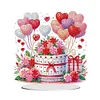 Acrylic Special Shaped Romantic Valentines Day Desktop Diamond Art Kits for Home