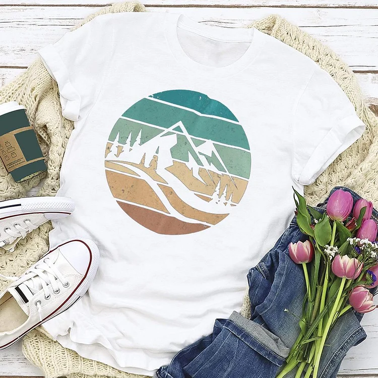 Mountain art illustration  T-shirt Tee --Annaletters