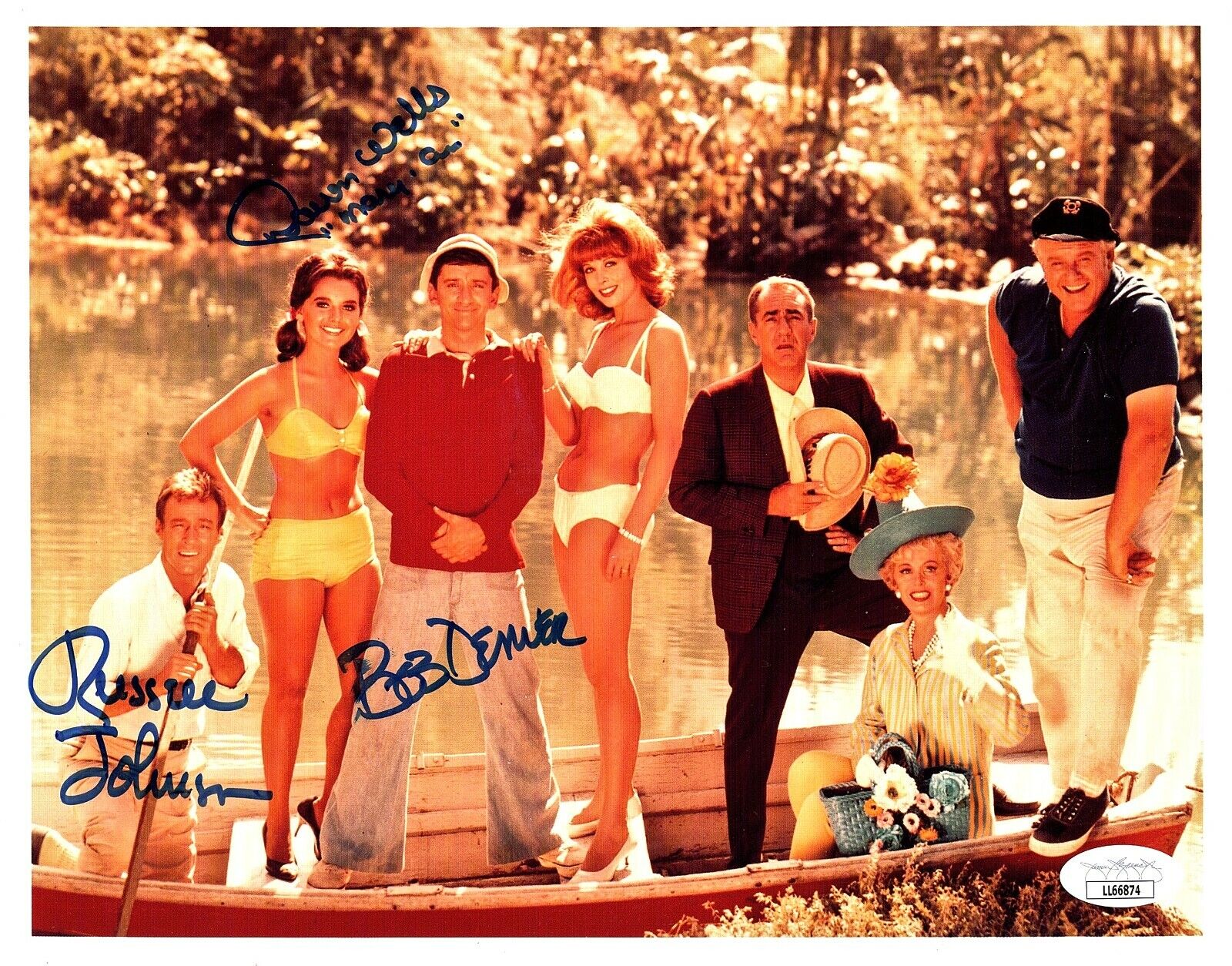 GILLIGAN'S ISLAND Autographed SIGNED 8x10 Photo Poster painting WELLS DENVER JOHNSON 3 JSA CERT