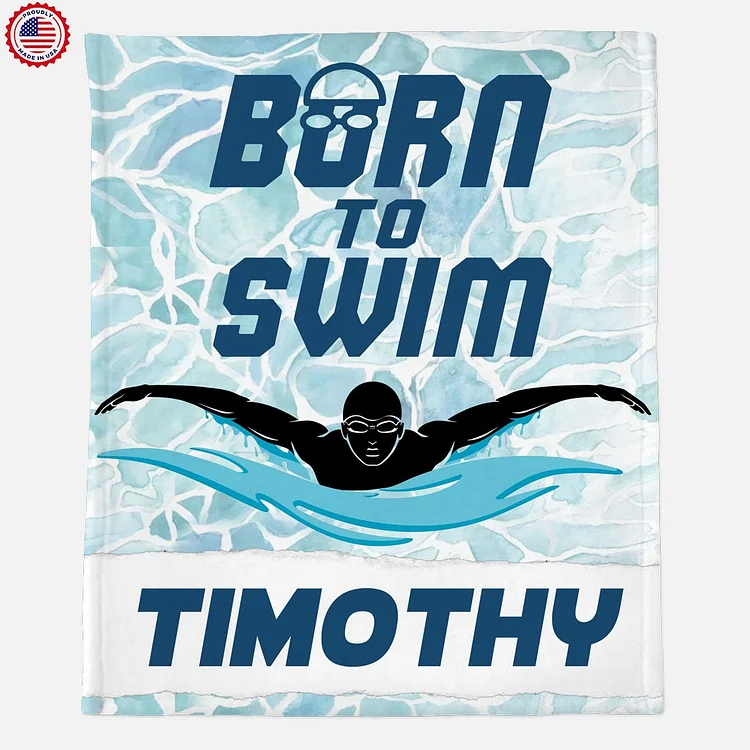 Personalized Swimming Blanket for Comfort & Unique| BKKid173[personalized name blankets][custom name blankets]