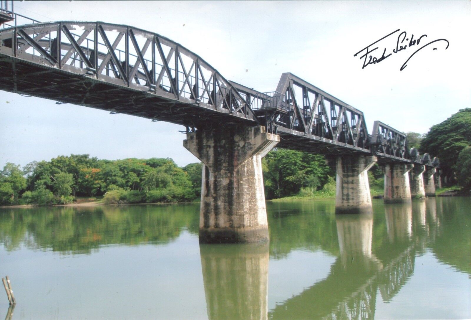 WW2 Bridge Over the River Kwai Prisoner of War FRED SEIKER signed Photo Poster painting