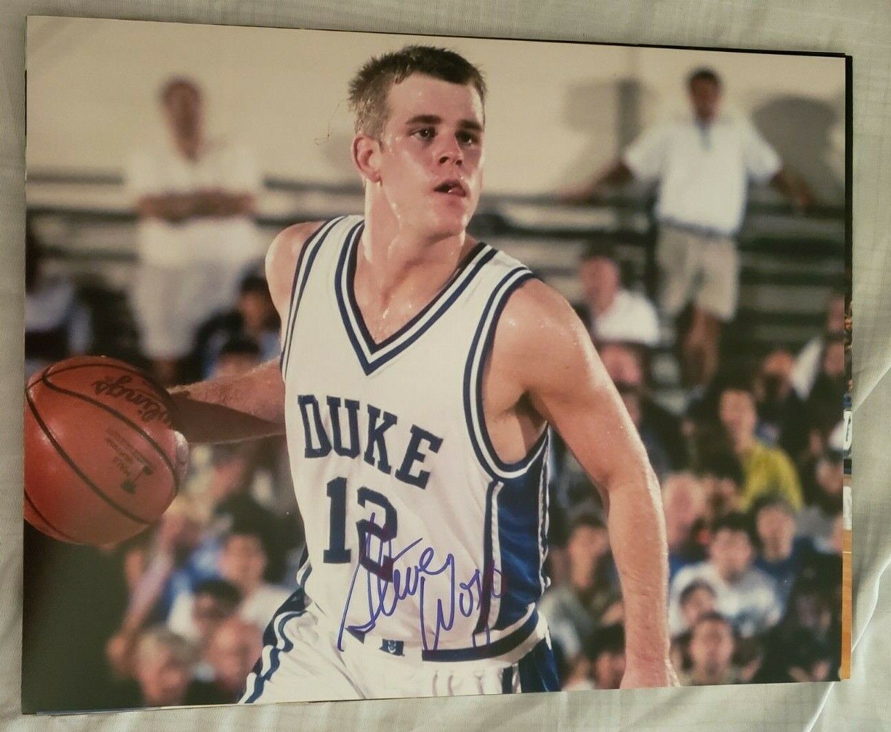 STEVE WOJCIECHOWSKI DUKE BLUE DEVILS SIGNED AUTOGRAPHED 8X10 Photo Poster painting W/COA 3